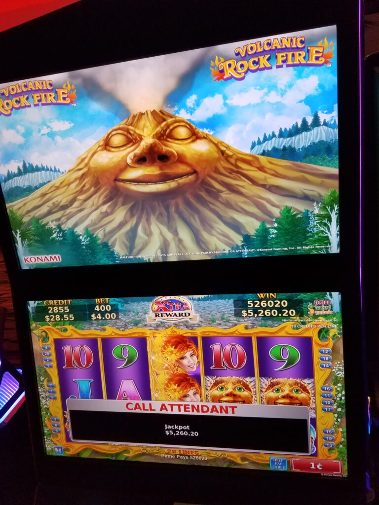 Volcanic rock fire slot machine