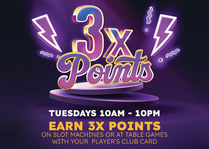 Three Times Points Tuesdays