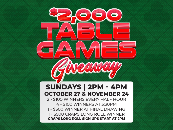 Table Games Giveaway