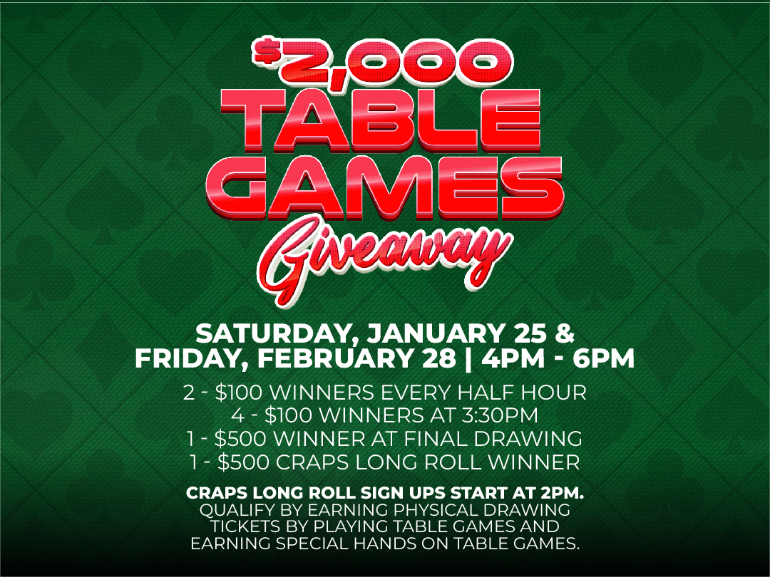 Table Games Giveaway